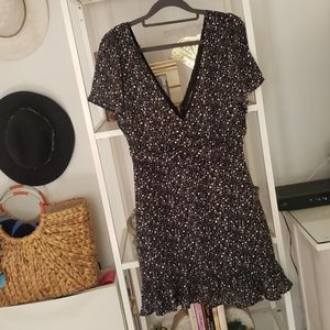 Black and White Floral Dress